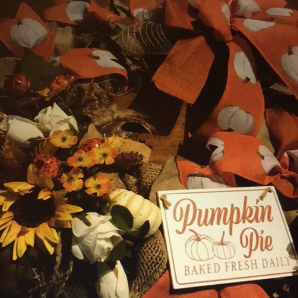 Hand Crafted Wreath Sunflower Harvest Fall Pumpkin Hand Crafted Harvest Final S… - Picture 4 of 7